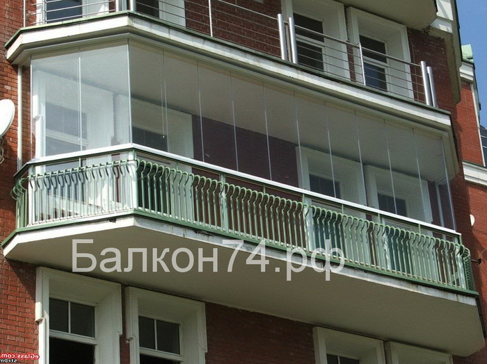 Безрамное остекление балконов